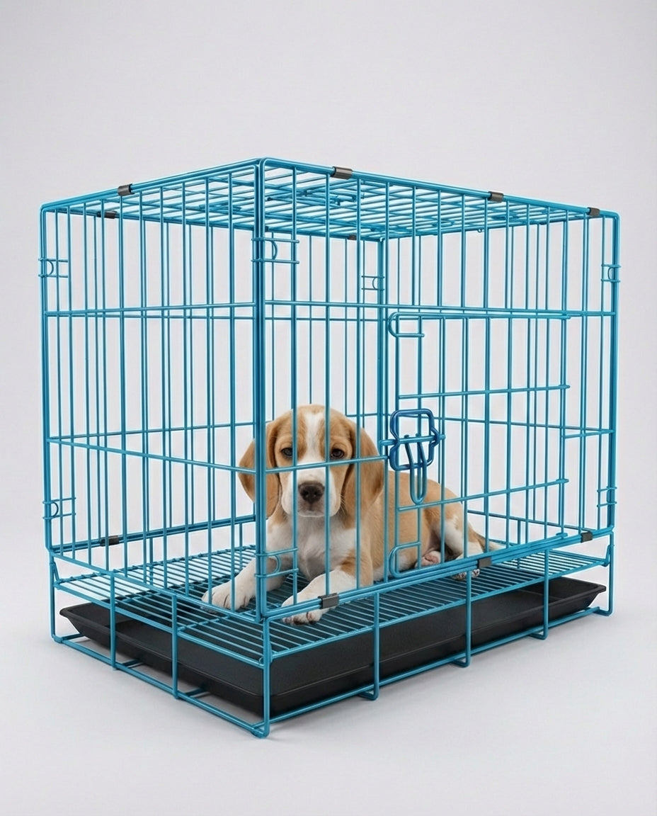Dog and Cats Crates Double Door Foldable | Indoor Training
