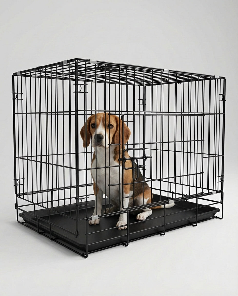 Dog and Cats Crates Double Door Foldable | Indoor Training