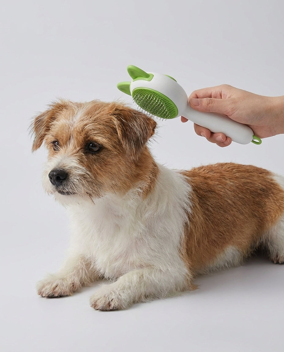 Self Cleaning Pet Hair Brush for Dogs and Cats | Grooming