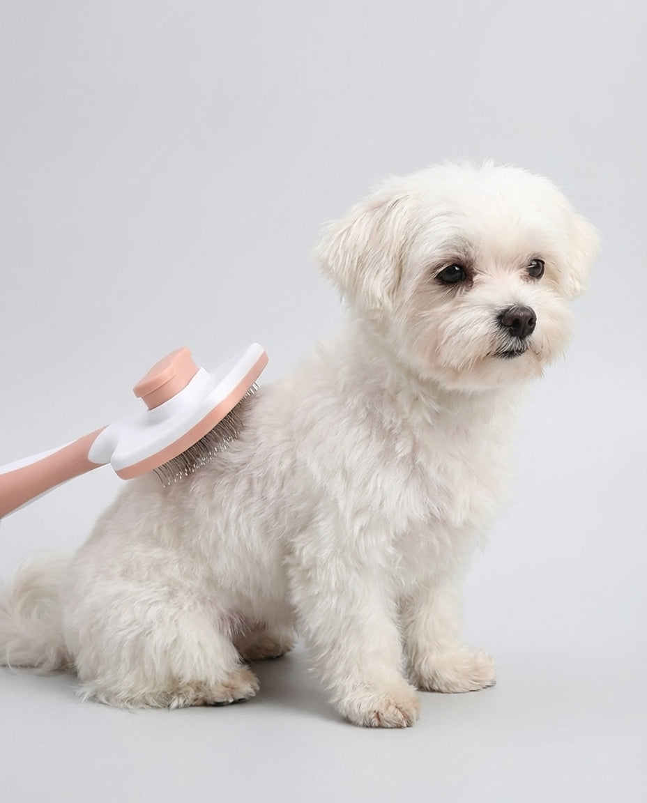 Self Cleaning Pet Hair Slicker Brush for Dogs and Cats | Grooming