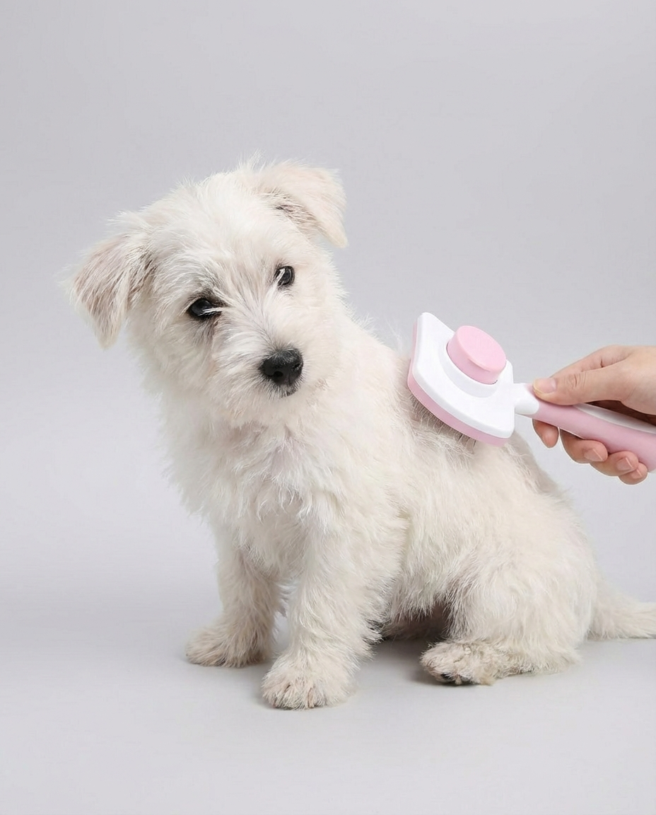 Self Cleaning Pet Hair Slicker Brush for Dogs and Cats | Grooming