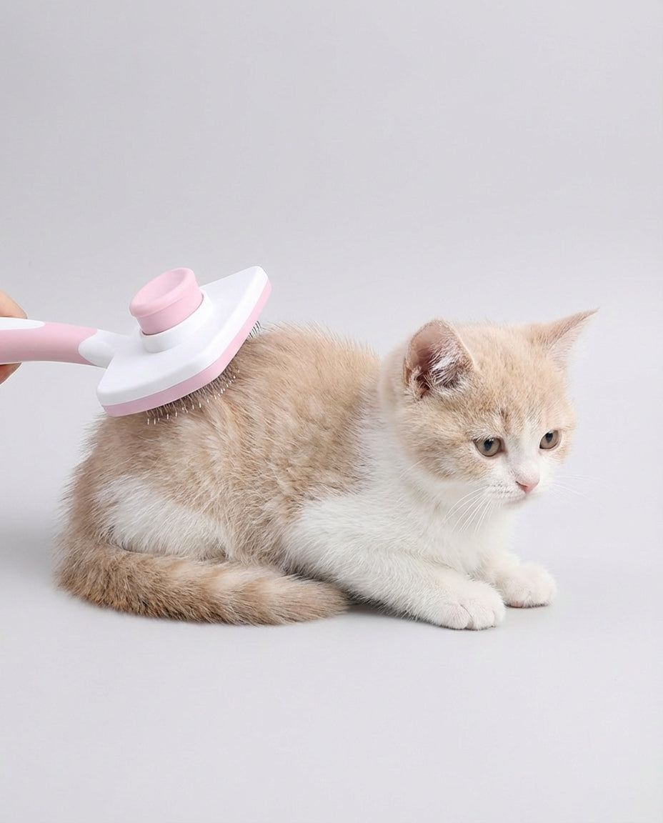 Self Cleaning Pet Hair Slicker Brush for Dogs and Cats | Grooming