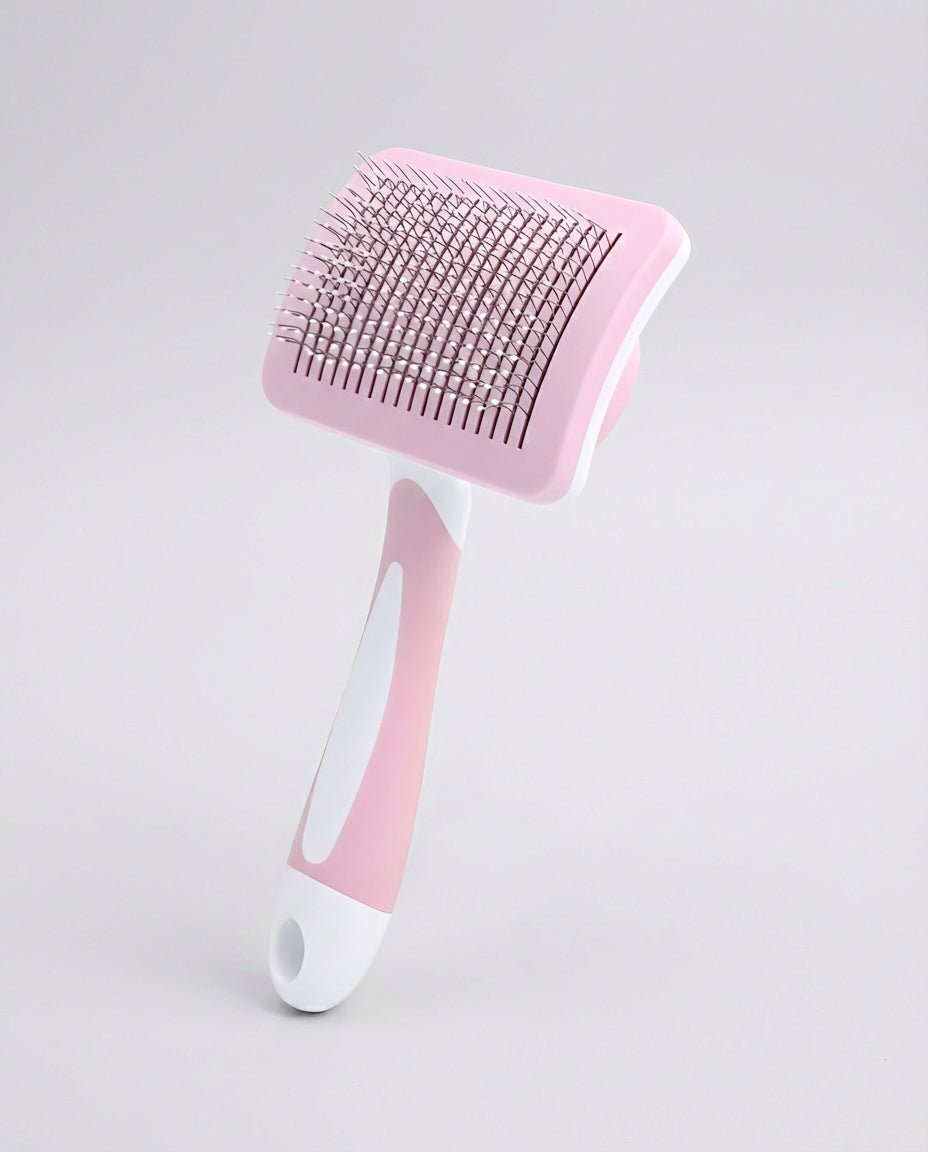 Self Cleaning Pet Hair Slicker Brush for Dogs and Cats | Grooming