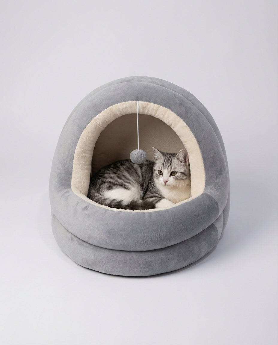 Cat House Beds Enclosed Cave Design | Indoor Use