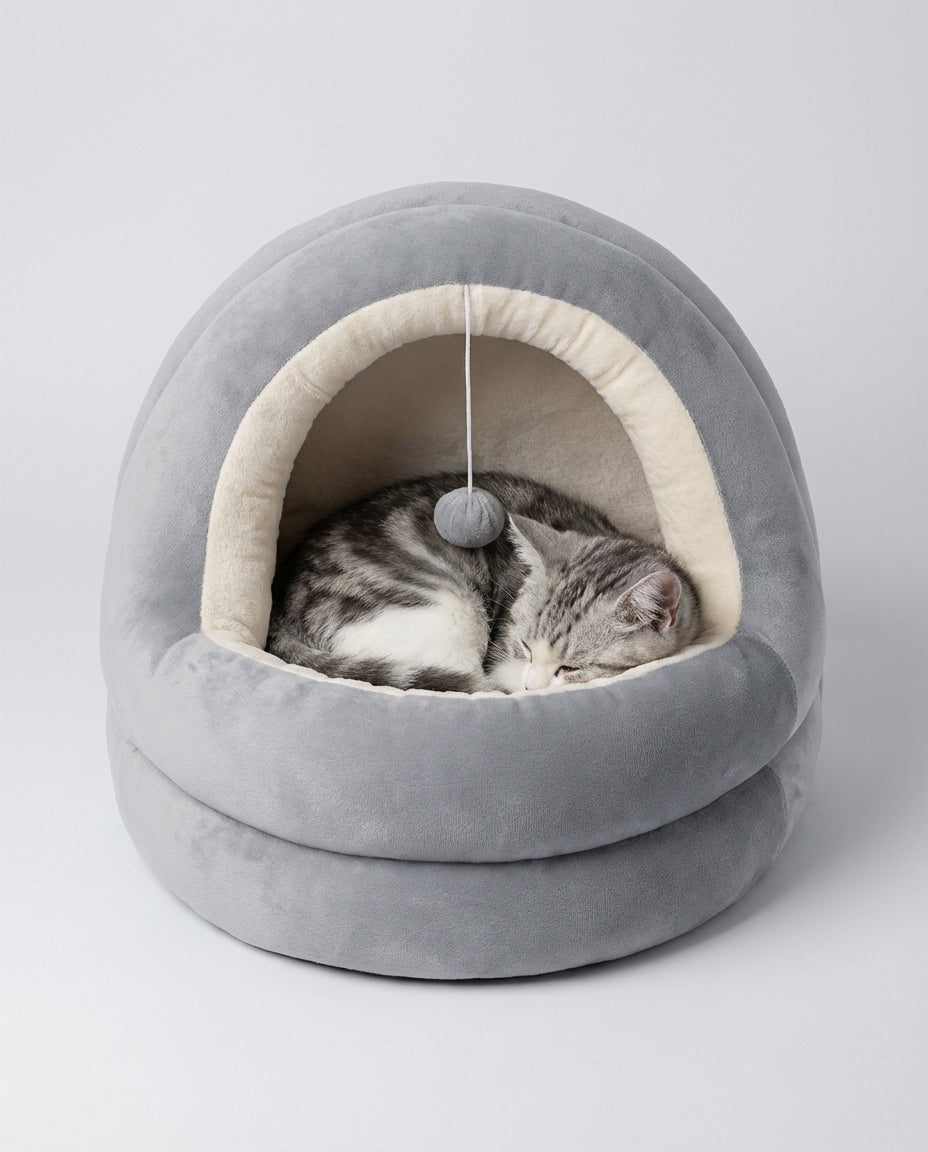 Cat House Beds Enclosed Cave Design | Indoor Use