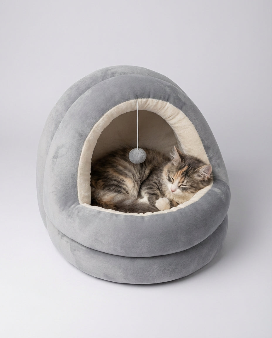 Cat House Beds Enclosed Cave Design | Indoor Use