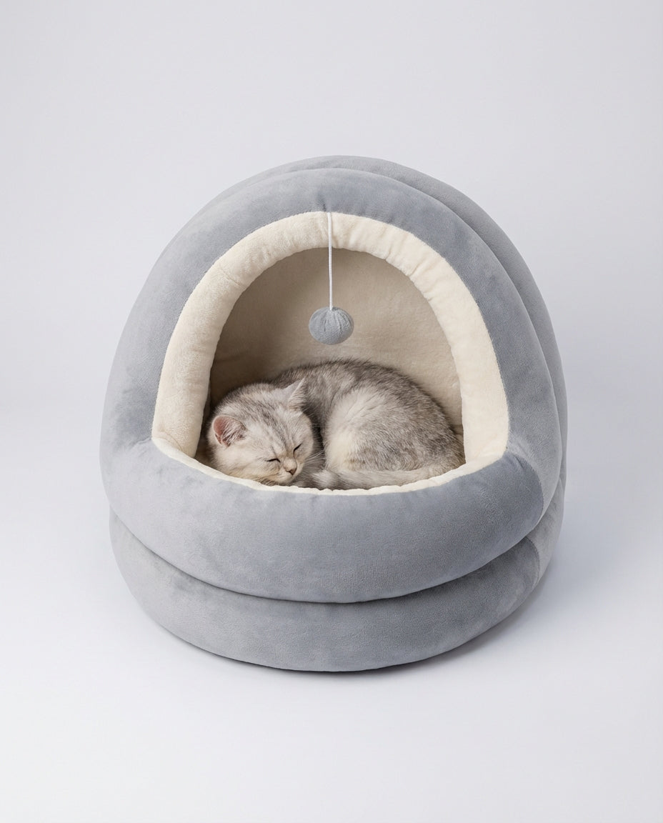 Cat House Beds Enclosed Cave Design | Indoor Use