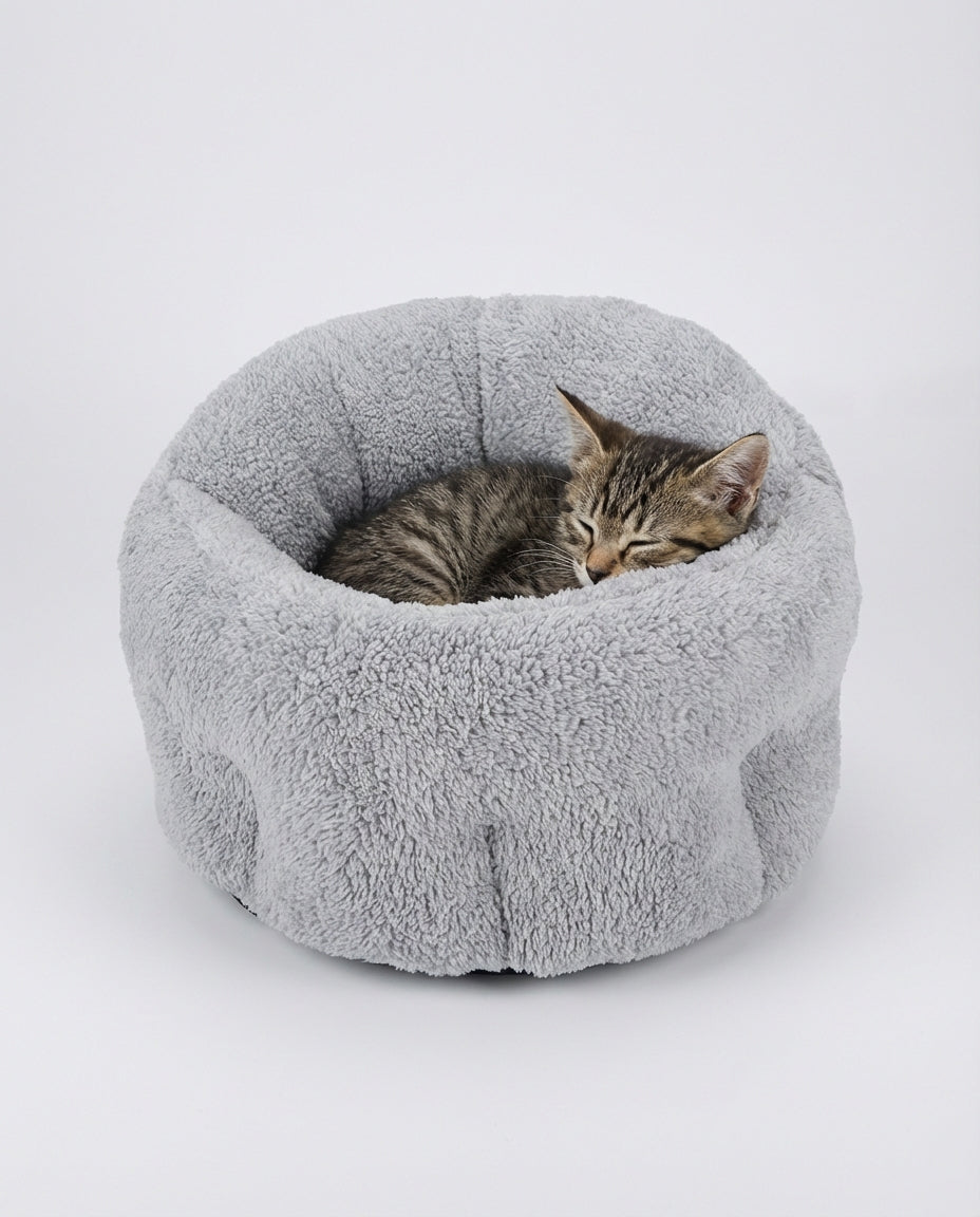 Dog and Cat House Beds Round Sherpa Cushion | Indoor Use