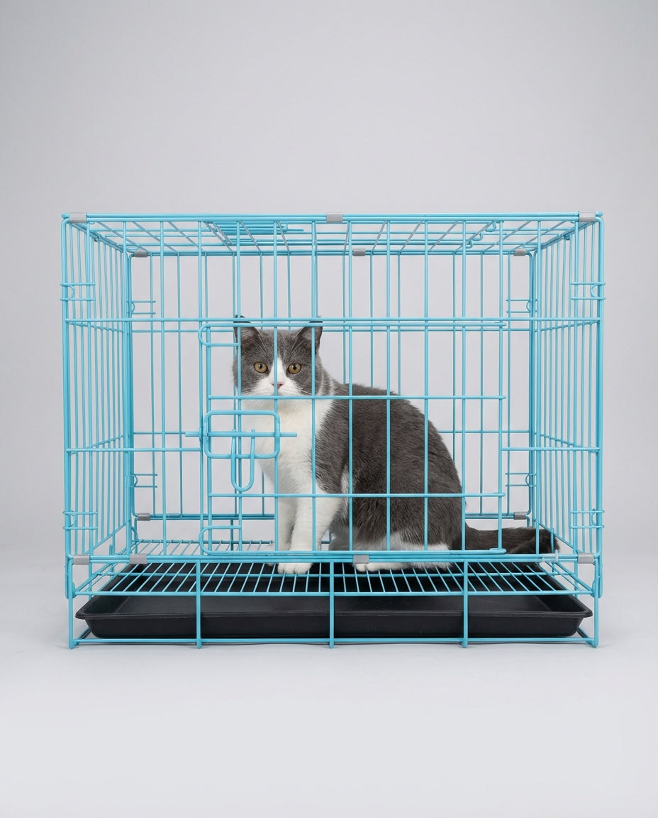 Dog and Cats Crates Double Door Foldable | Indoor Training