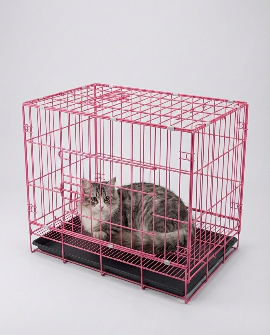 Dog and Cats Crates Double Door Foldable | Indoor Training