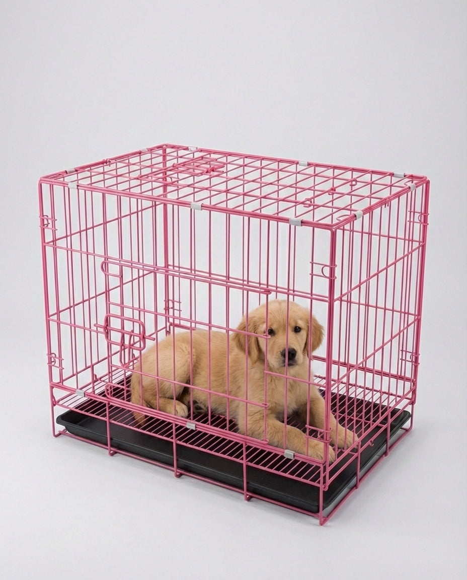 Dog and Cats Crates Double Door Foldable | Indoor Training