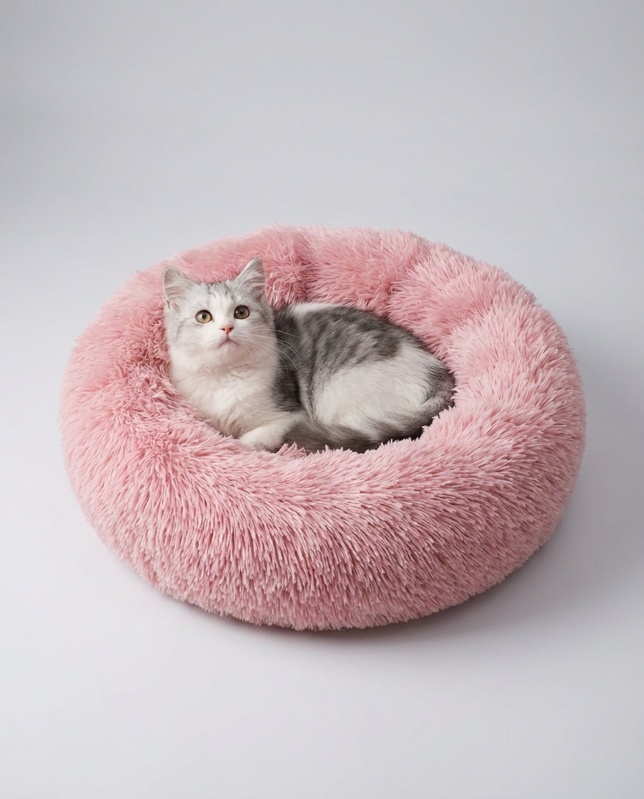 Dog and Cats Pet Beds Round Donut Cushion | Indoor Use