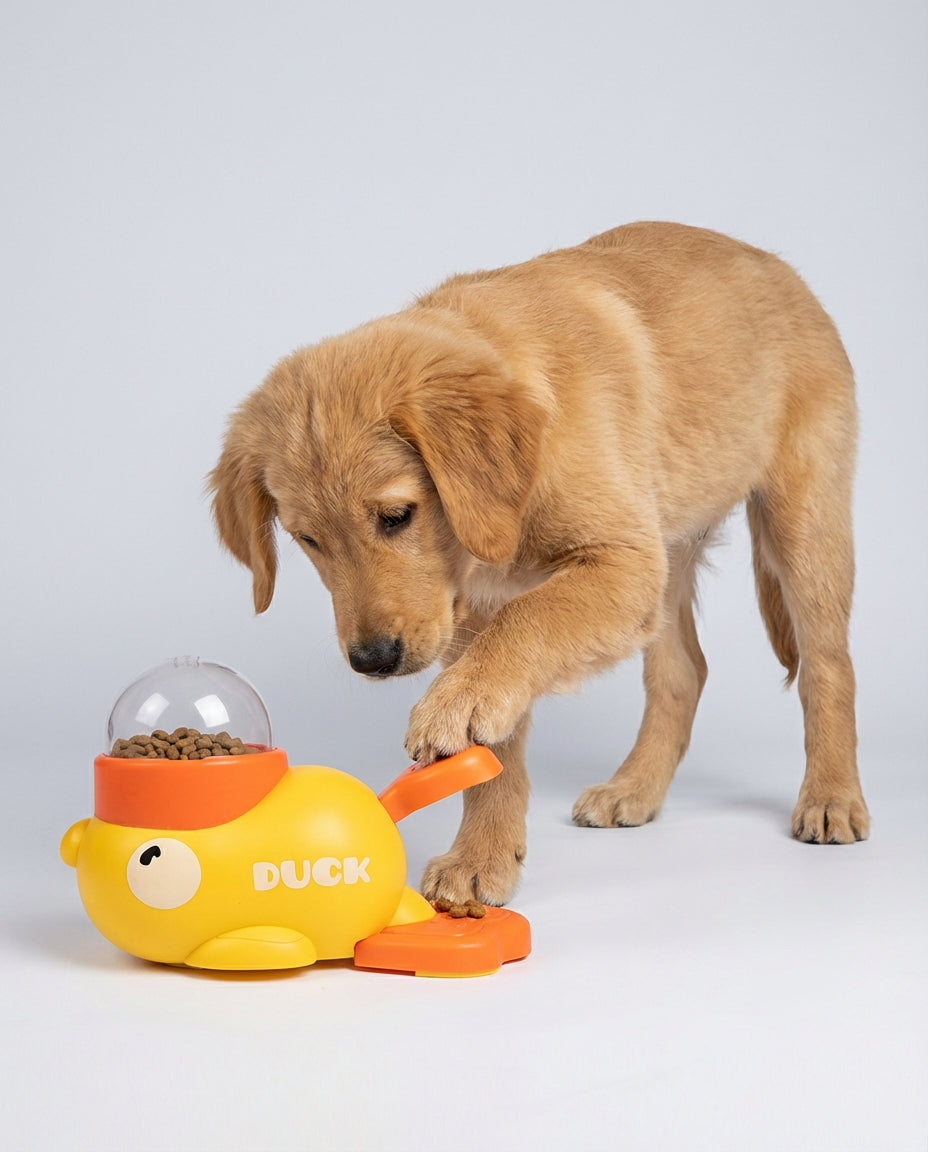 Electric Feeder Interactive Toys for Dogs and Cats Duck Dispenser | Treat Play