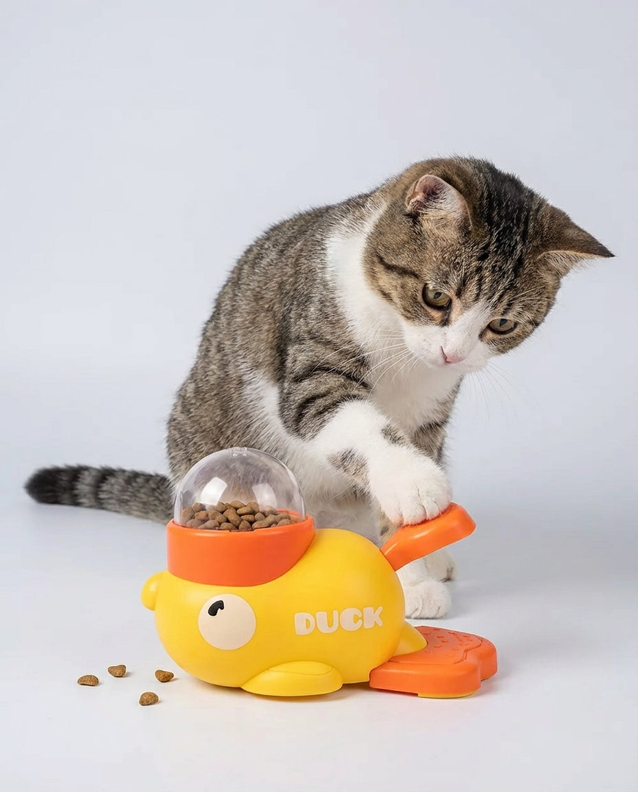 Electric Feeder Interactive Toys for Dogs and Cats Duck Dispenser | Treat Play