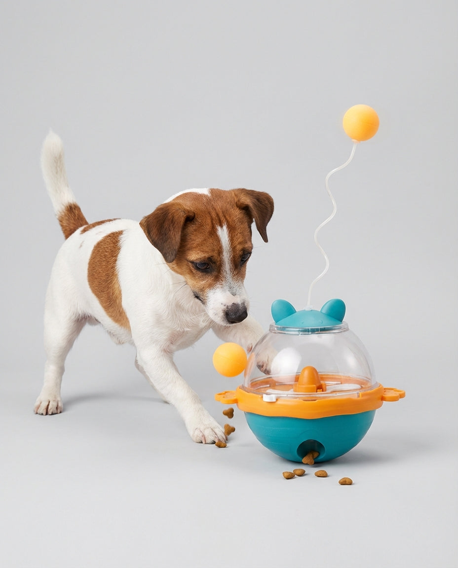 Electric Feeder Interactive Toys for Dogs and Cats Wobble Dispenser | Treat Play