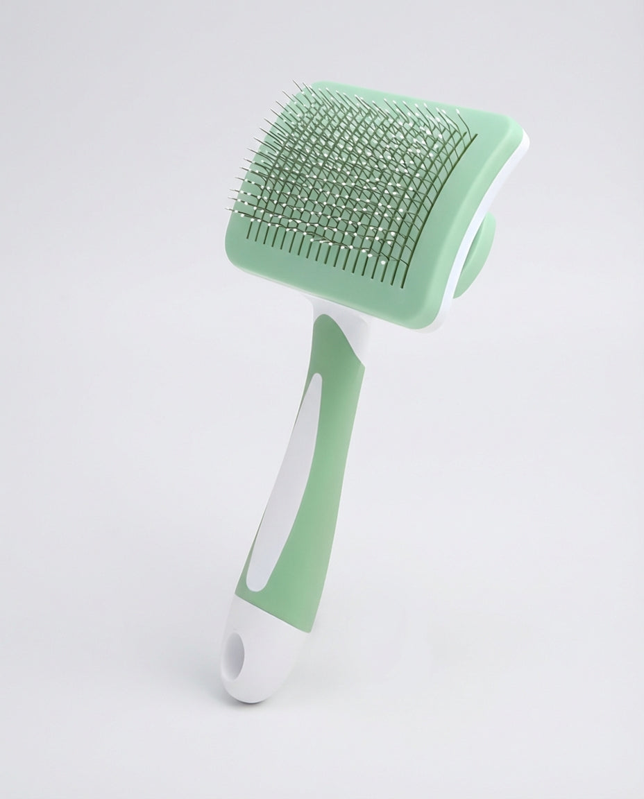 Self Cleaning Pet Hair Slicker Brush for Dogs and Cats | Grooming
